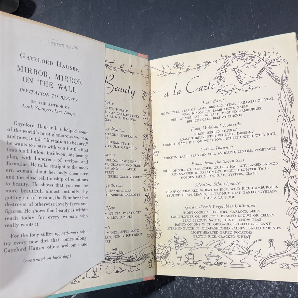 mirror, mirror on the wall invitation to beauty book, by gayelord hauser, 1961 Hardcover image 4