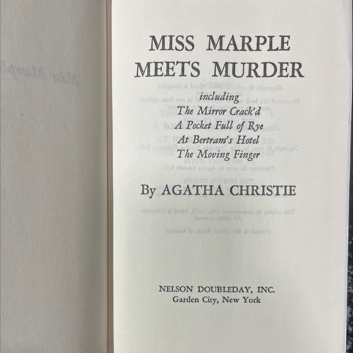 miss marple meets murder book, by agatha christie, 1980 Hardcover image 2