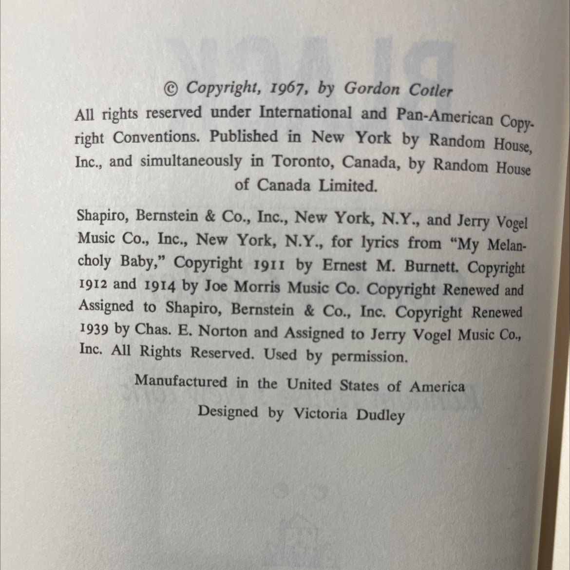 mission black in black book, by Gordon Cotler, 1967 Hardcover image 3