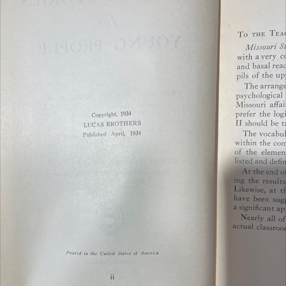 missouri stories for young people book, by ernestine bennett briggs, claude anderson phillips, 1934 Hardcover image 3