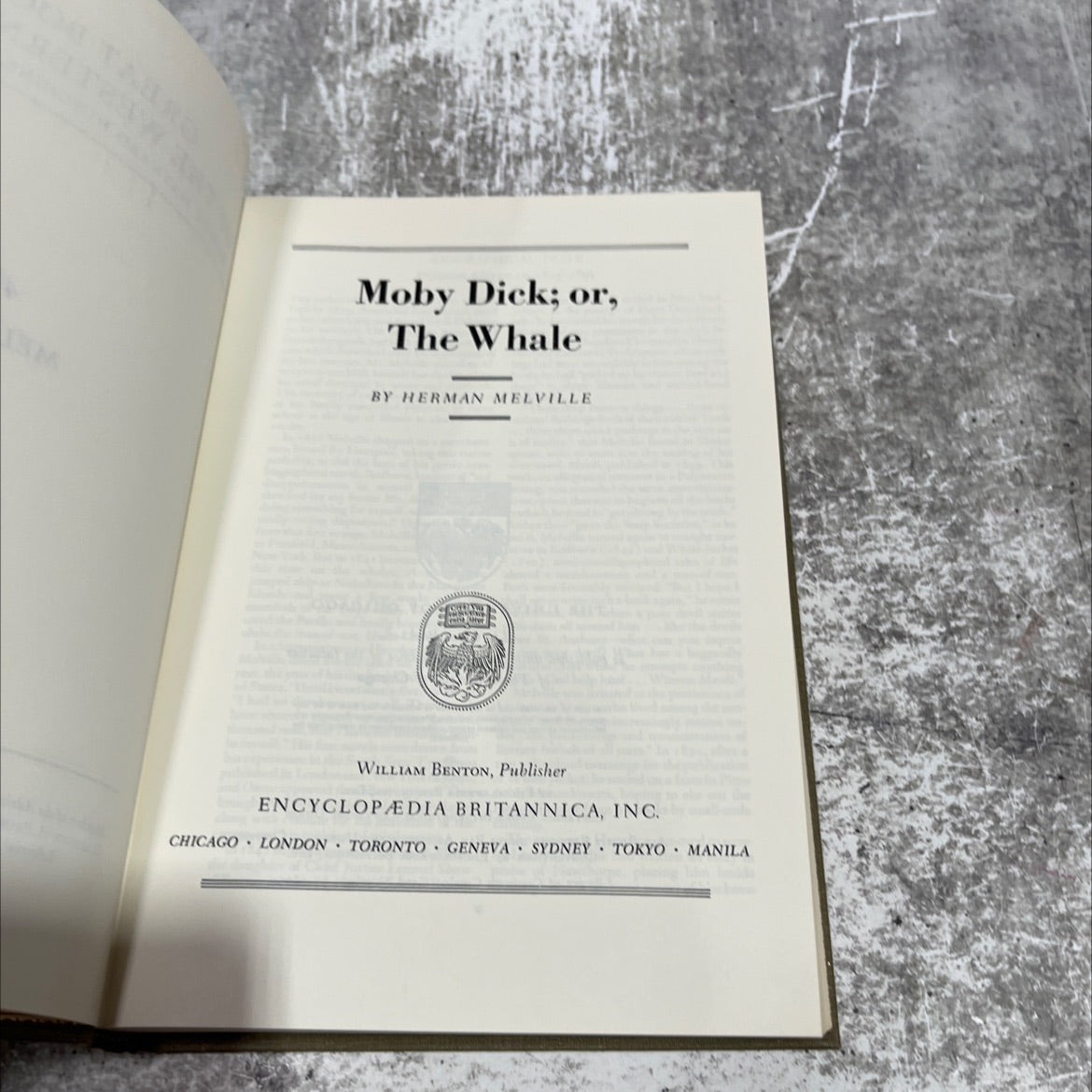 moby dick; or, the whale book, by herman melville, 1952 Hardcover image 2