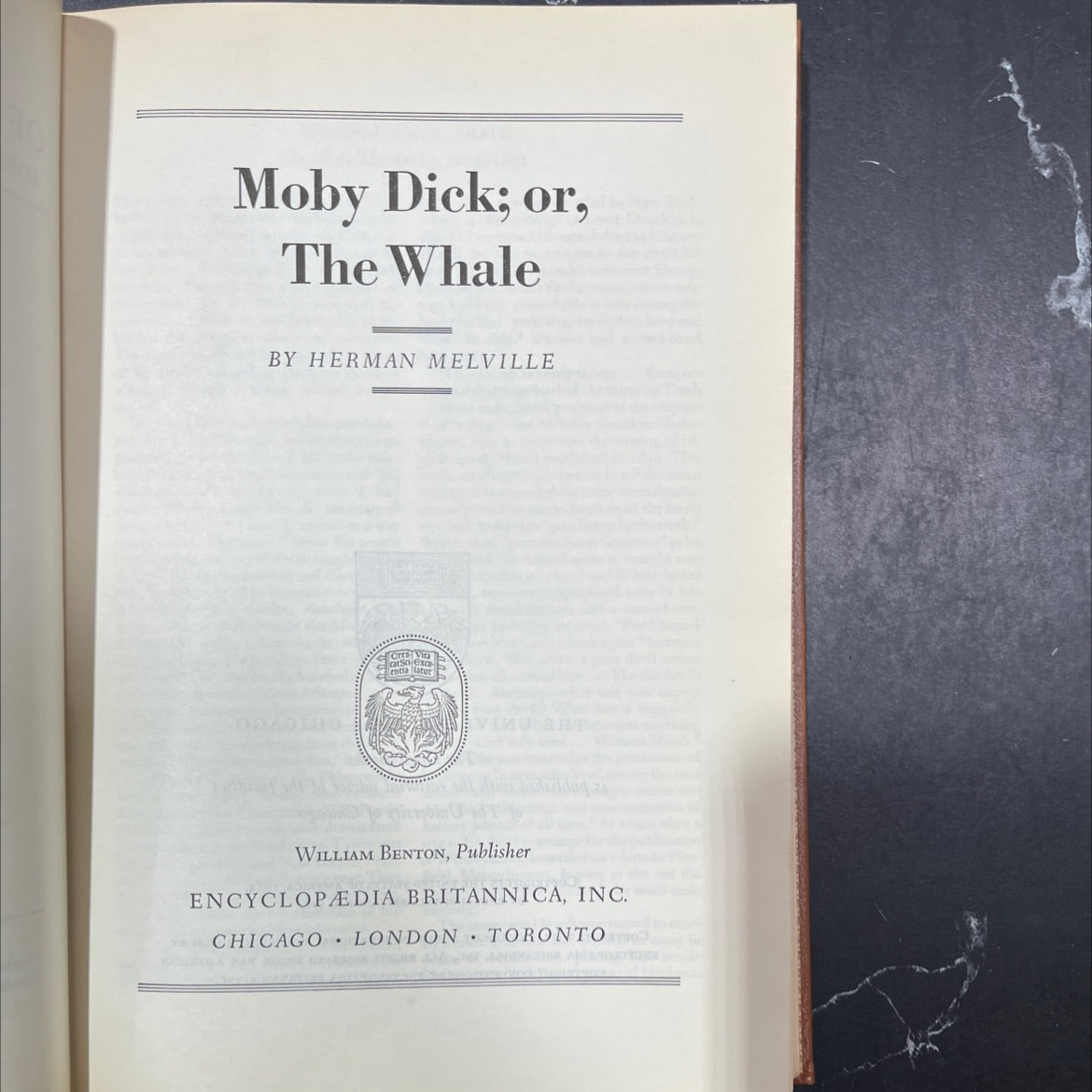 moby dick; or, the whale book, by herman melville, 1952 Hardcover image 2