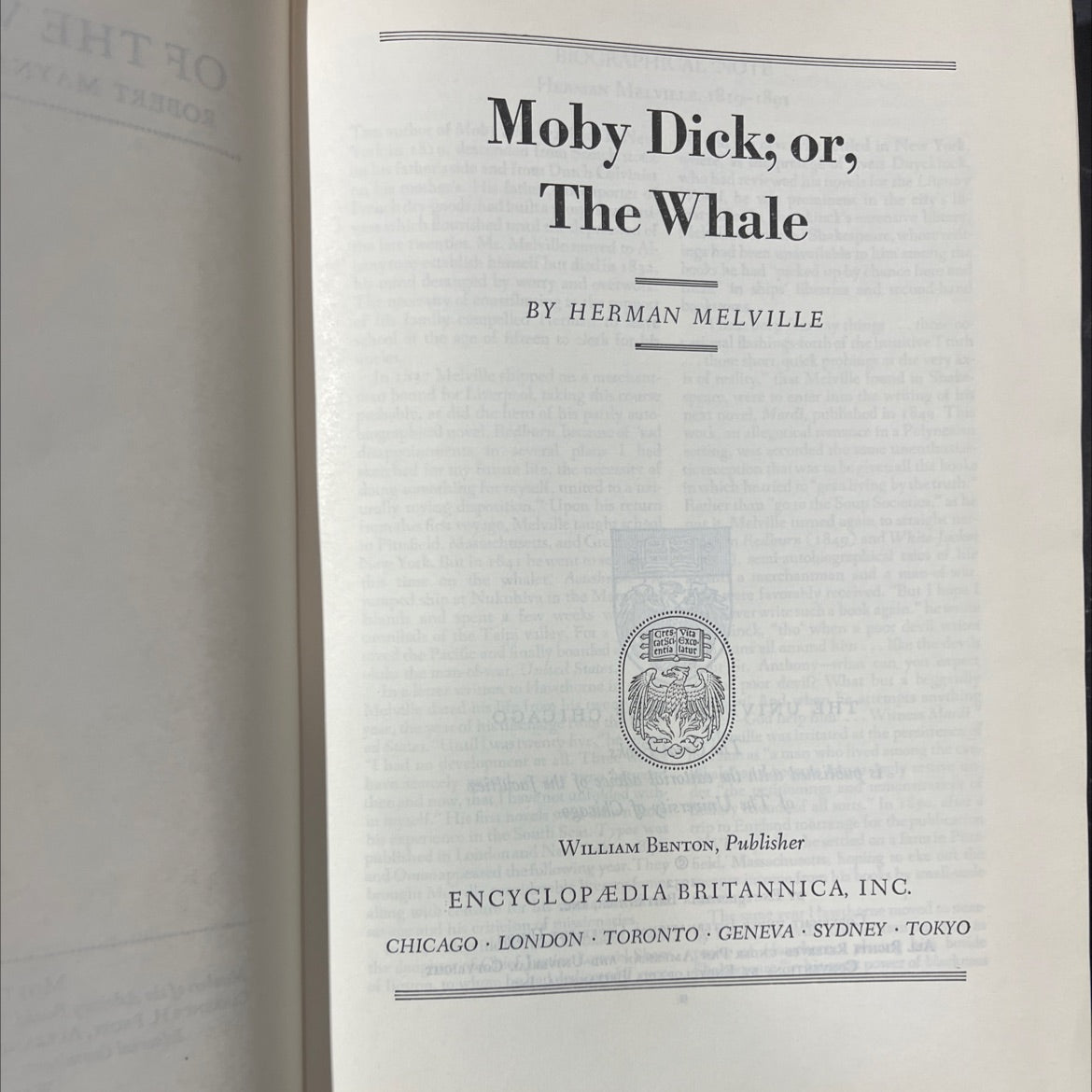 moby dick; or, the whale book, by herman melville, 1970 Hardcover image 2