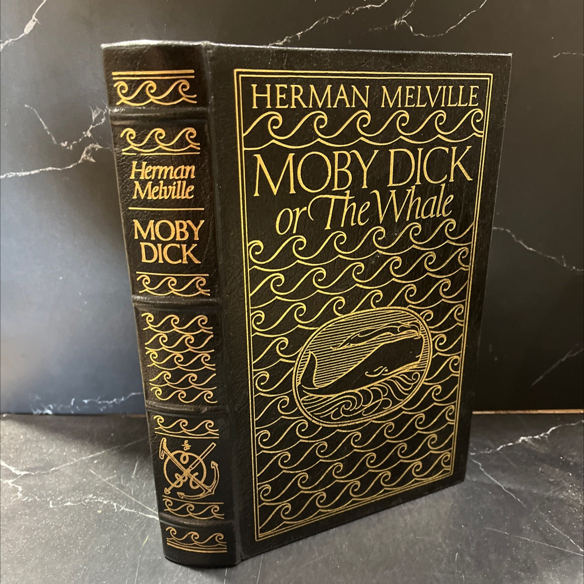 moby dick or, the whale book, by herman melville, 1971 Leather image 1