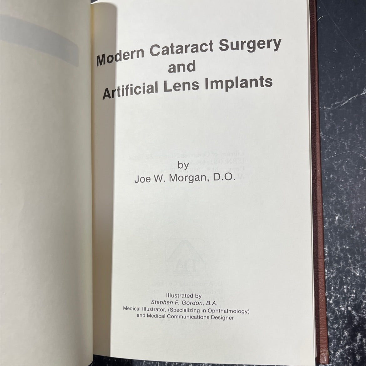 modern cataract surgery and artificial lens implants book, by Joe W. Morgan, D.O., 1983 Hardcover image 2