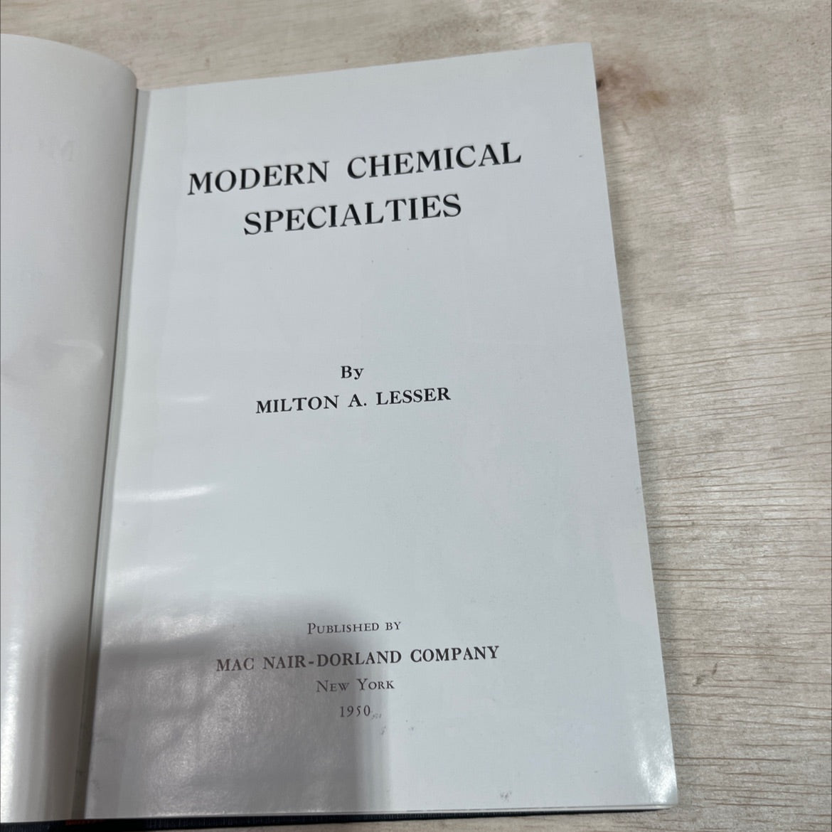 modern chemical specialties book, by milton a. lesser, 1950 Hardcover image 2