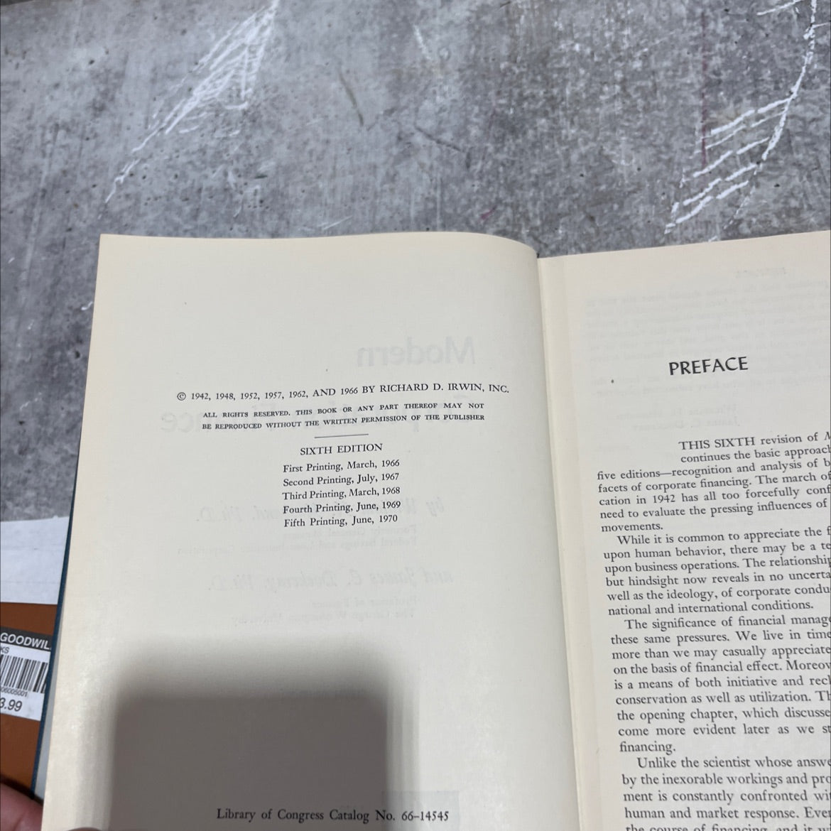 modern corporation finance book, by william h. husband, ph.d. and james c. dockeray, ph.d., 1970 Hardcover image 3