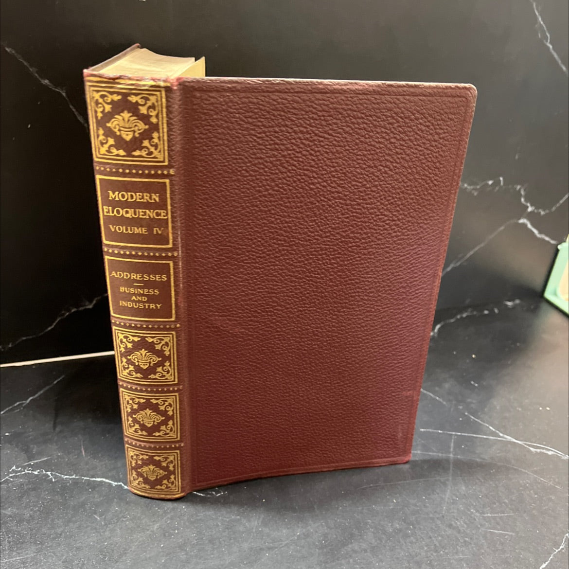 modern eloquence volume four addresses book, by unknown, 1923 Leather, Antique image 1