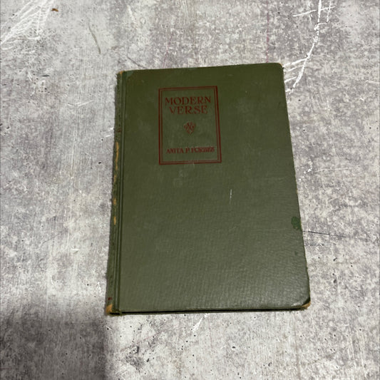 modern verse british and american book, by anita p. forbes, 1921 Hardcover image 1