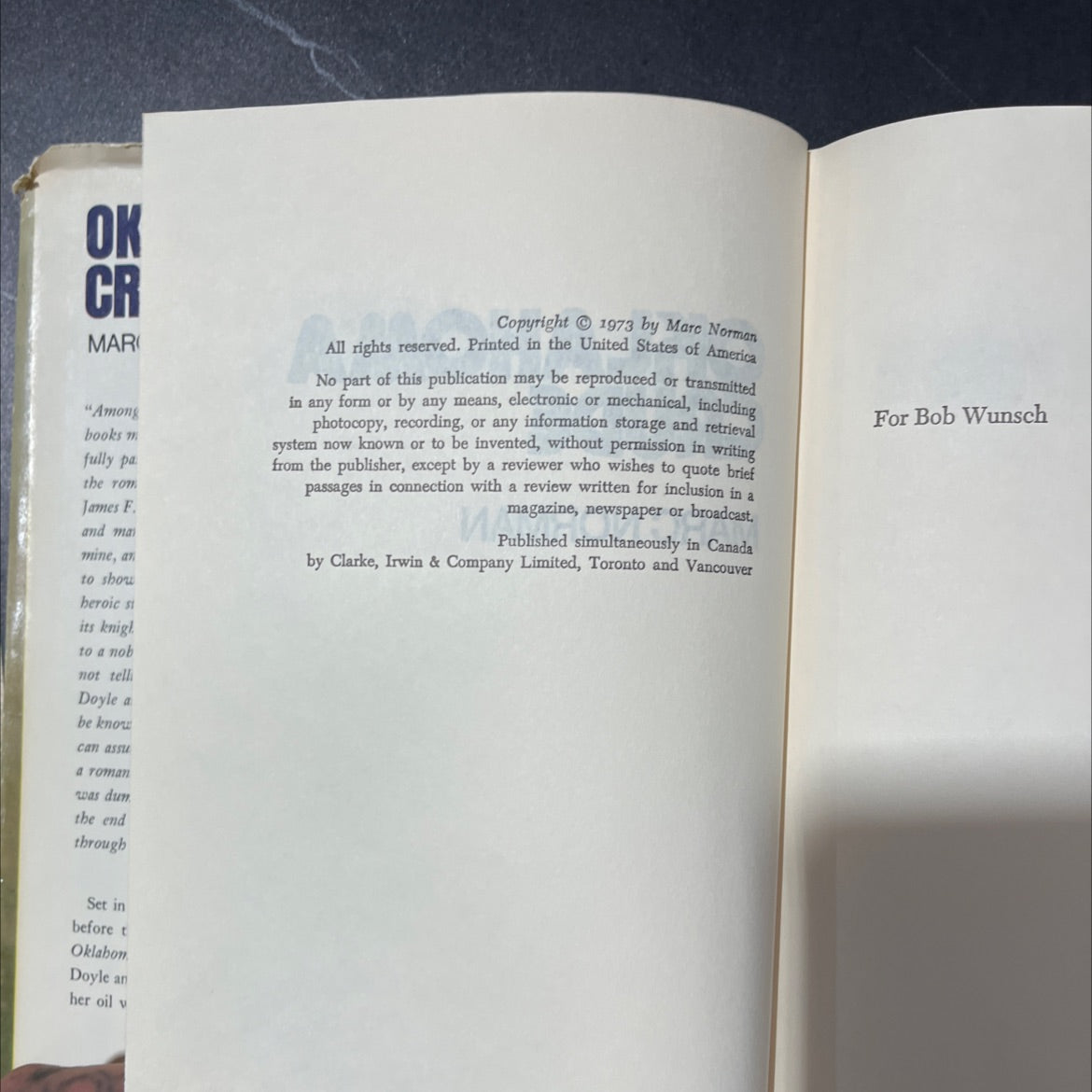 mohajno equa oklahoma crude book, by marc norman, 1973 Hardcover image 3