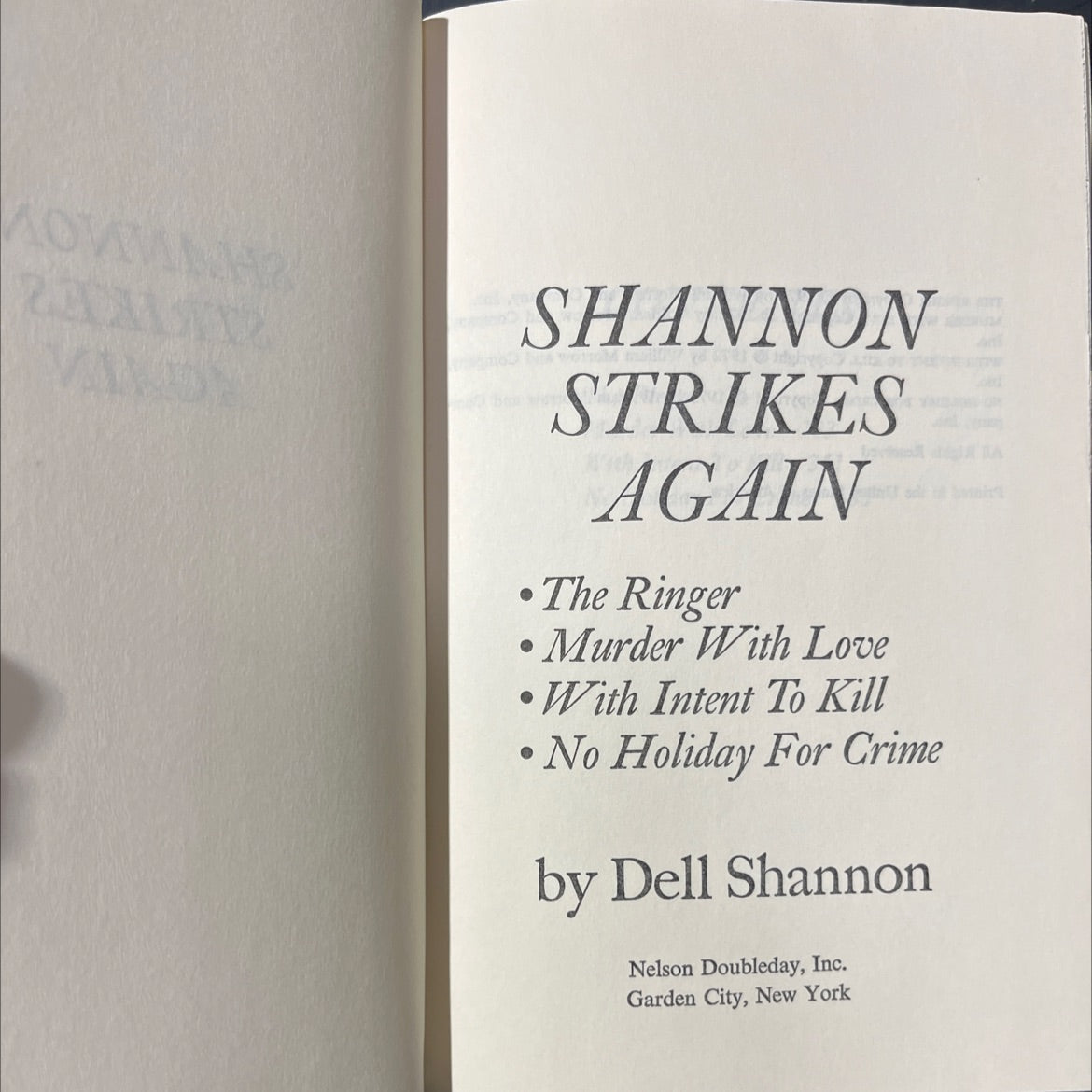 mommah shannon strikes again book, by dell shannon, 1973 Hardcover image 2