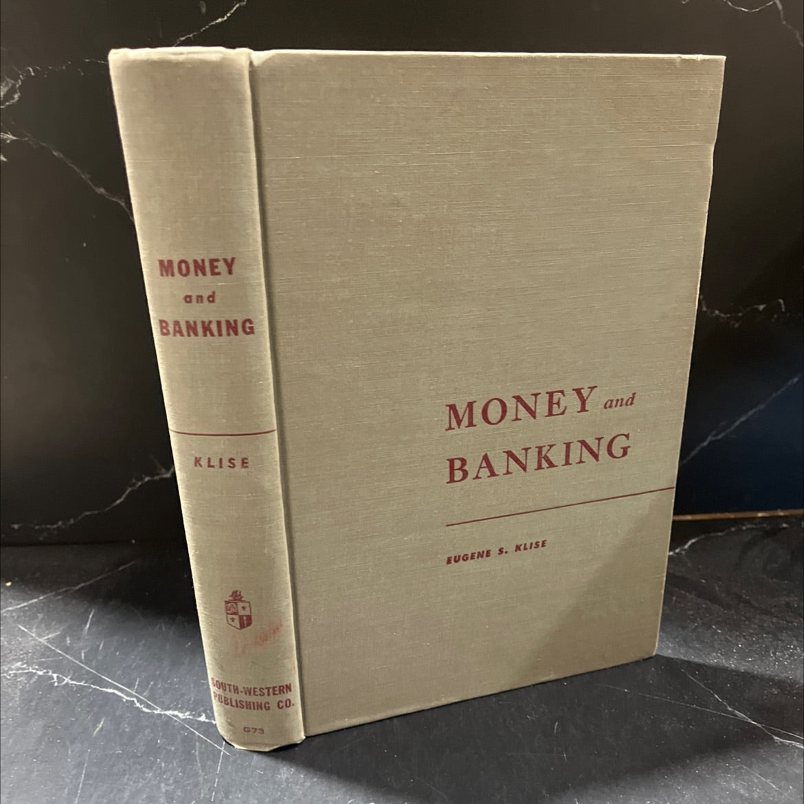 money and banking book, by eugene s. klise, 1955 Hardcover image 1
