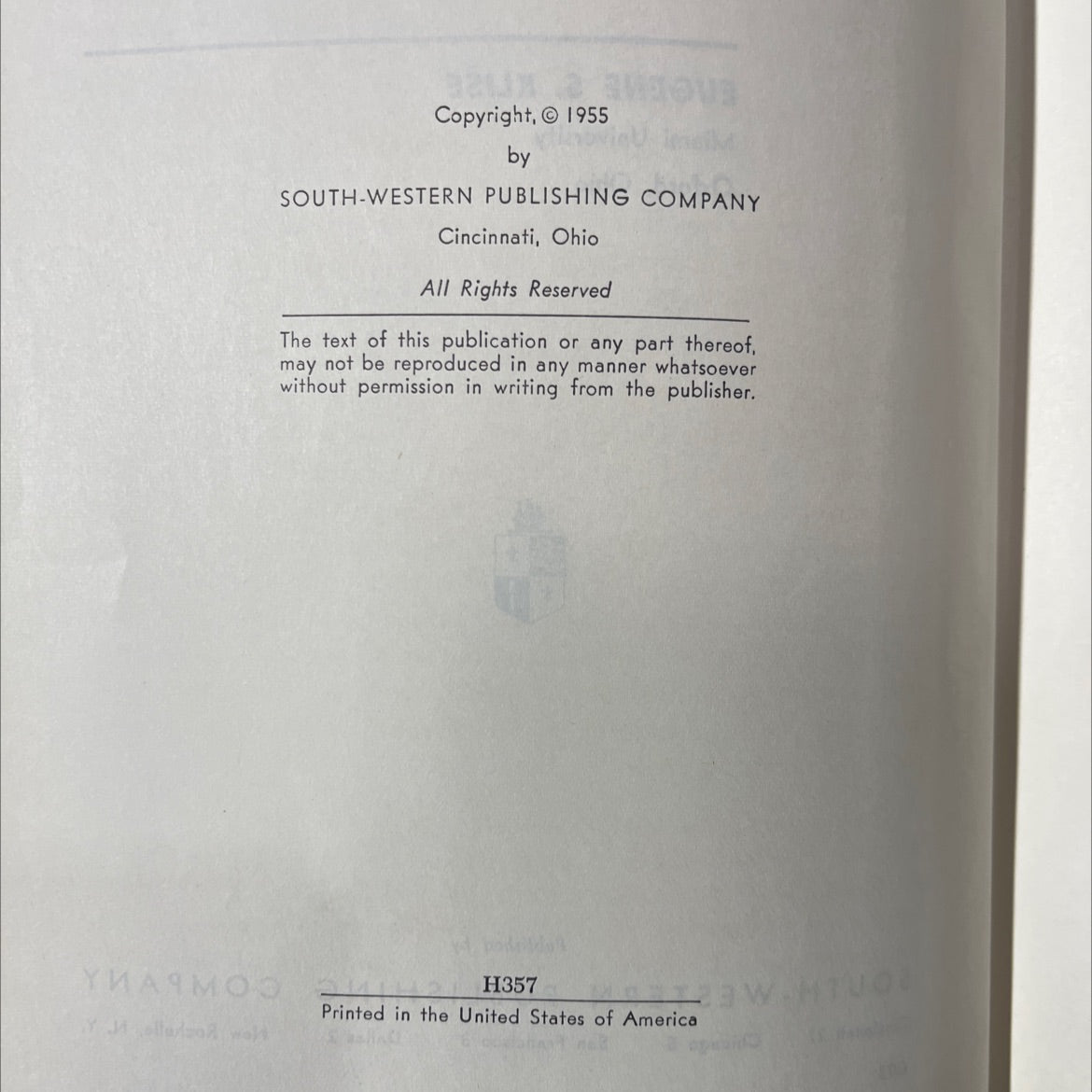 money and banking book, by eugene s. klise, 1955 Hardcover image 3