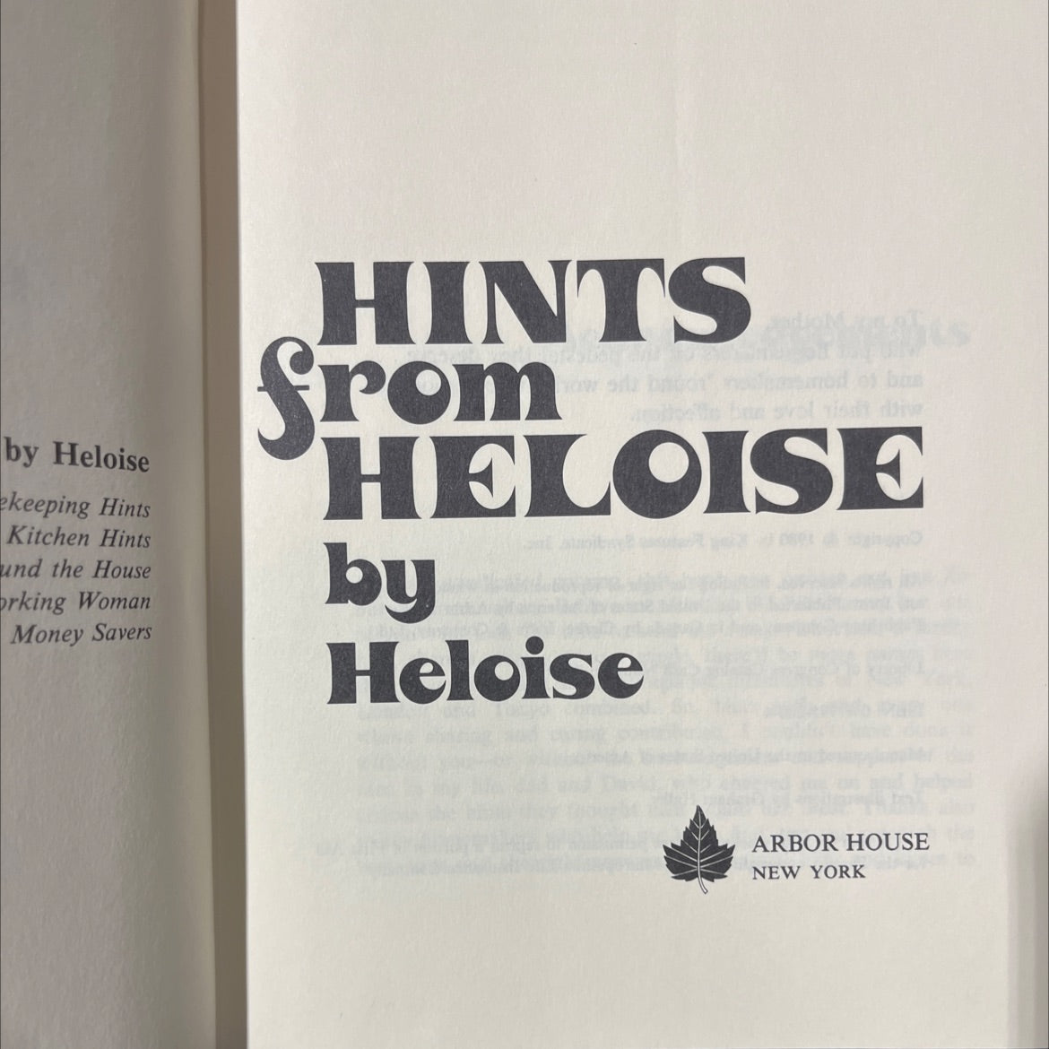 SIGNED money savers hints from heloise book, by Heloise, 1980 Hardcover, Vintage image 2