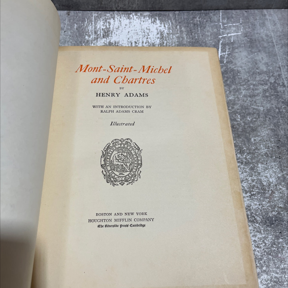 mont-saint-michel and chartres book, by henry adams, 1928 Hardcover image 2