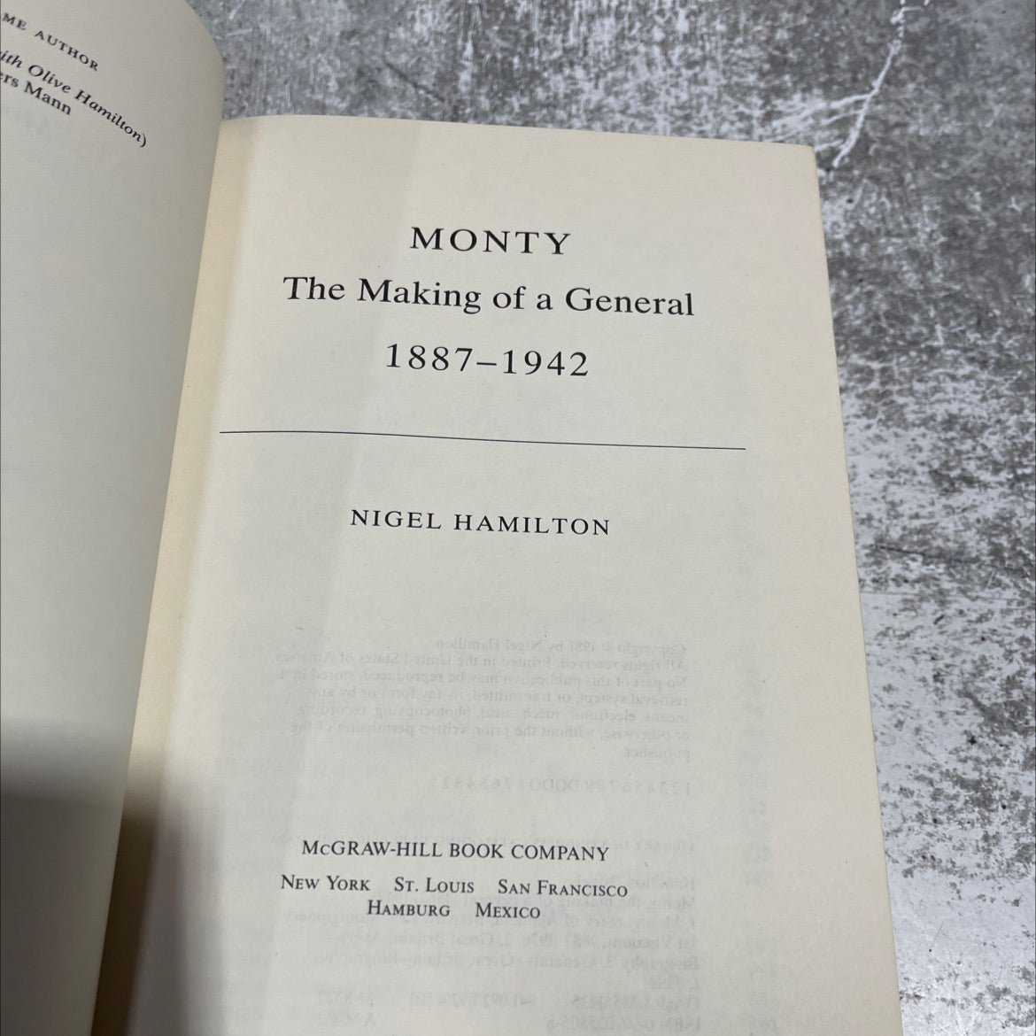 monty, the making of a general (1887-1942) book, by nigel hamilton, 1981 Hardcover image 2