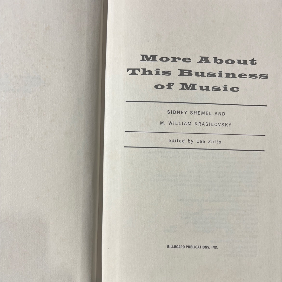 more about this business of music book, by sidney shemel and m. william krasilovsky, 1974 Hardcover image 2