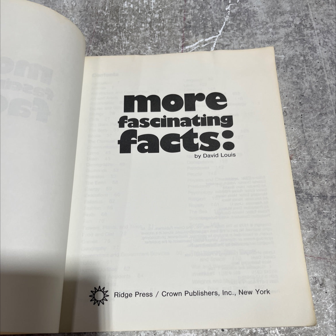 more fascinating facts book, by David Carroll, 1979 Paperback image 2