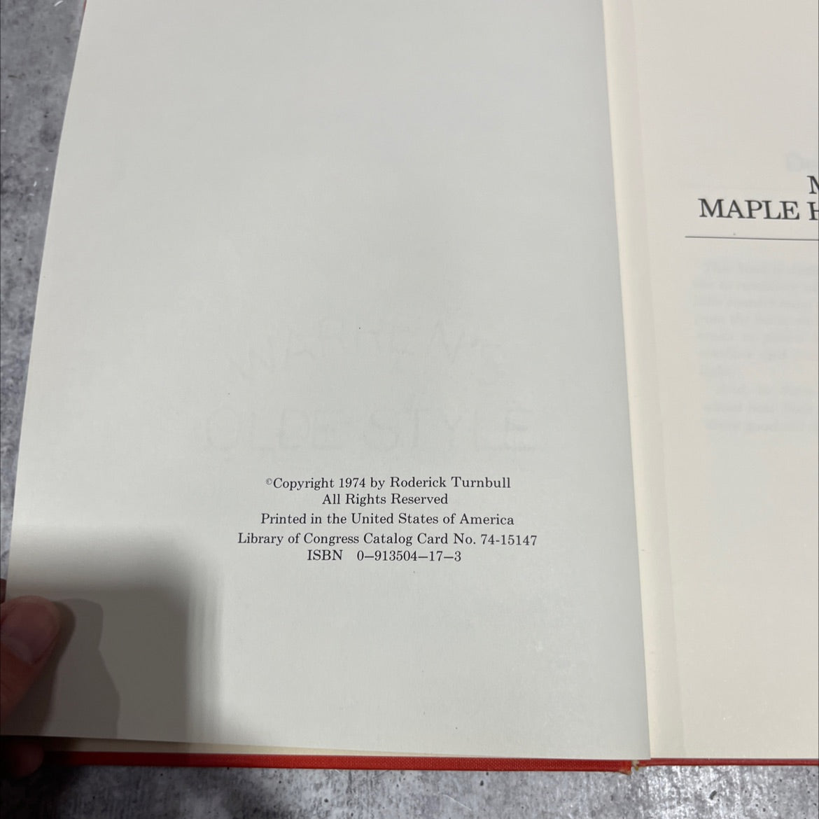 more maple hill stories book, by Roderick Turnbull, 1974 Hardcover image 3