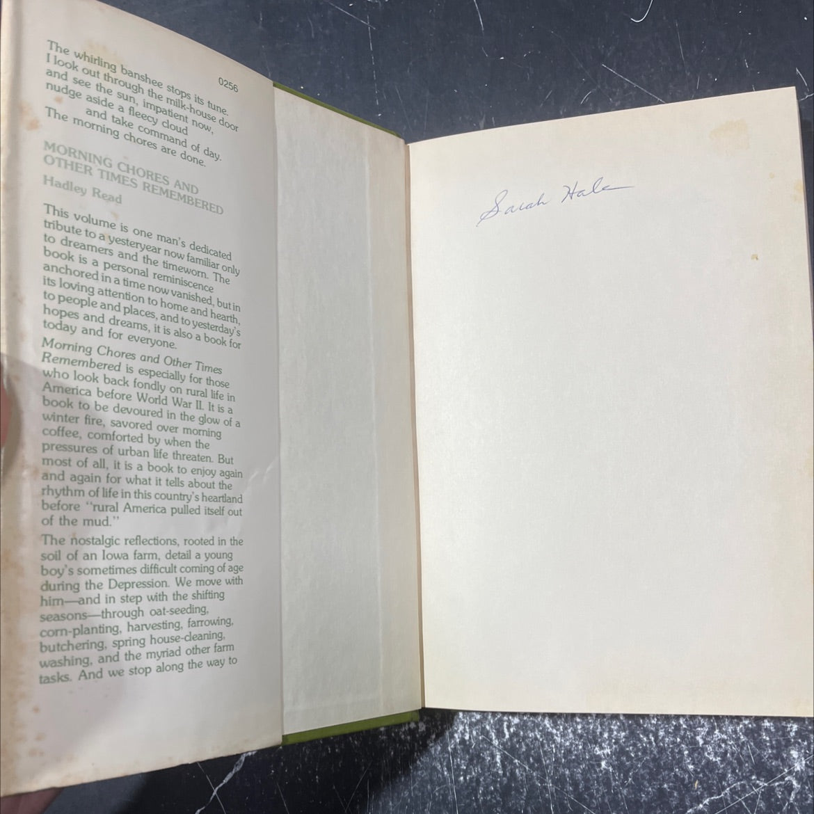 morning chores and other times remembered book, by Hadley Read, 1978 Hardcover image 4