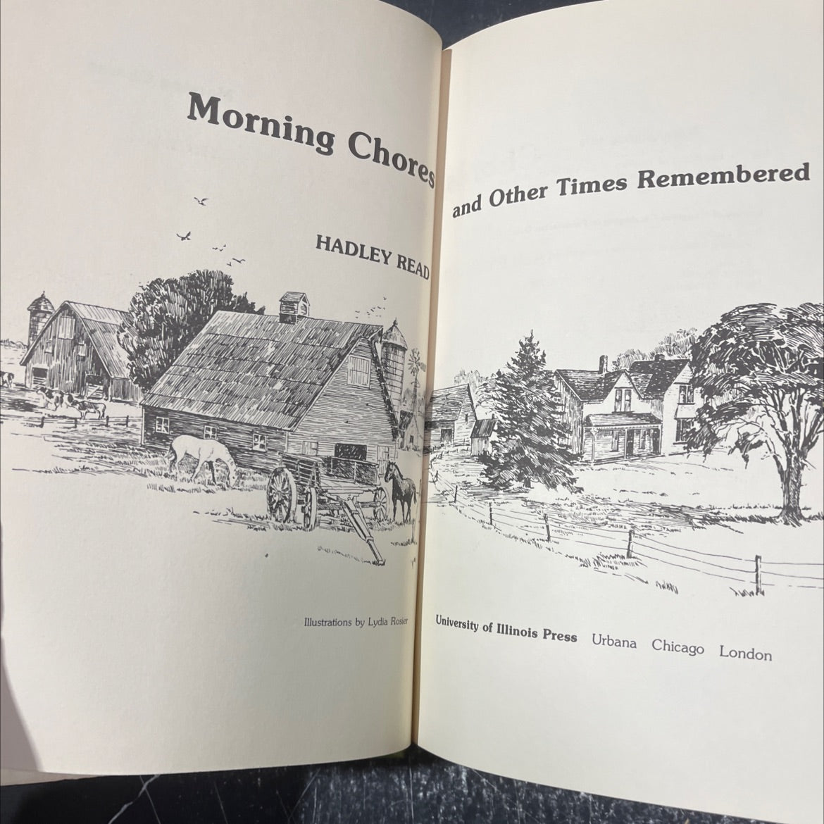 morning chores and other times remembered book, by Hadley Read, 1978 Hardcover image 2