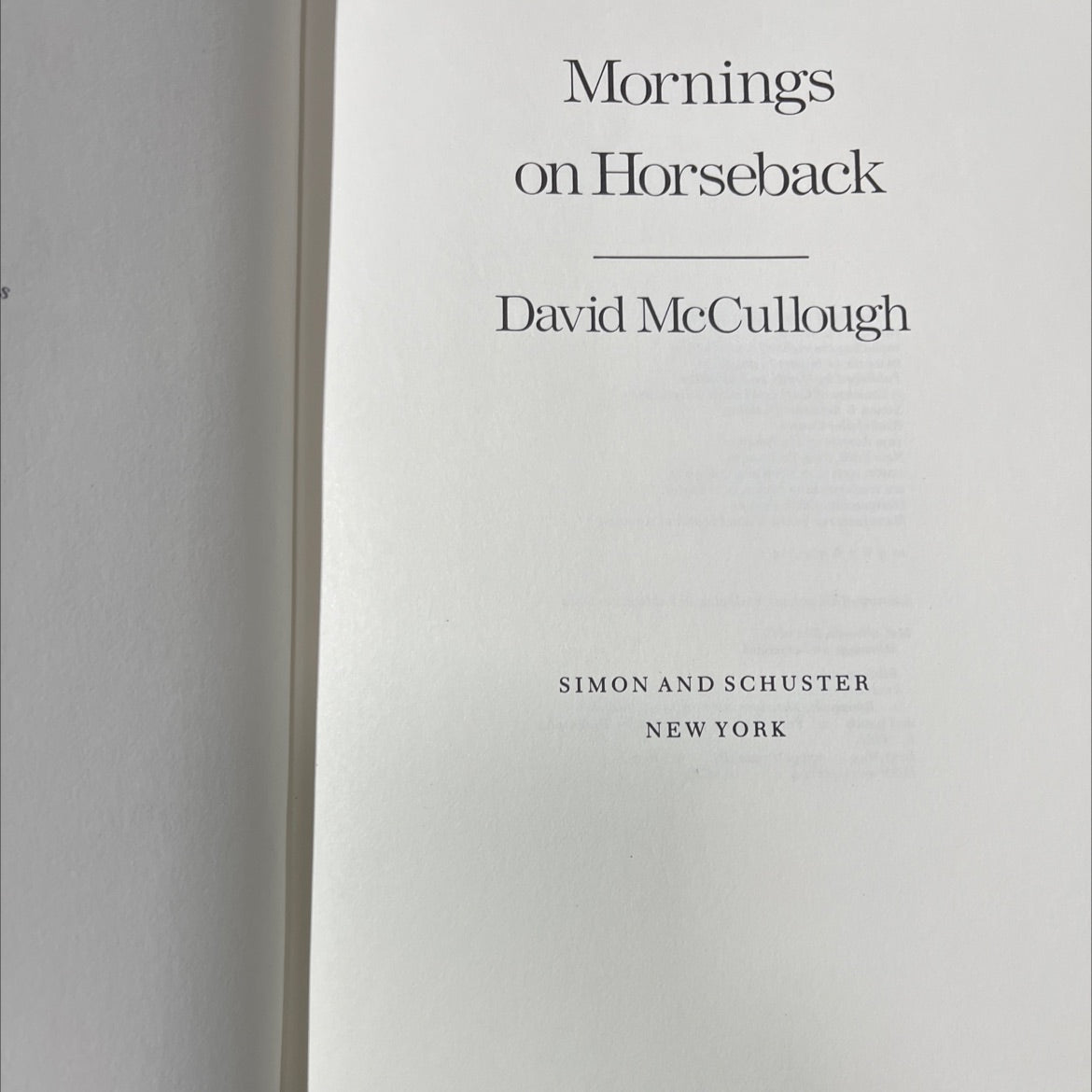 mornings on horseback book, by David McCullough, 1981 Hardcover image 2