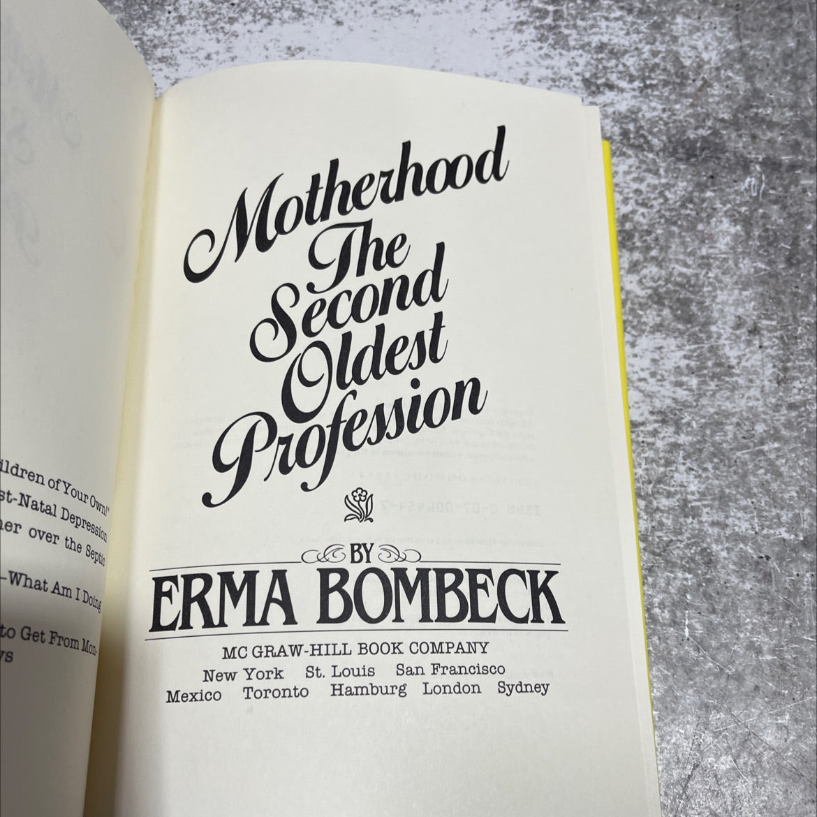 motherhood the second oldest profession book, by Erma Bombeck, 1983 Hardcover image 2