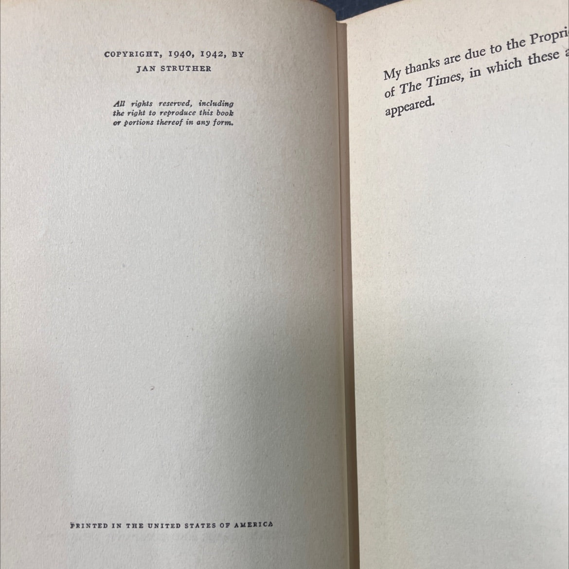 mrs. miniver book, by jan struther, 1942 Hardcover image 3