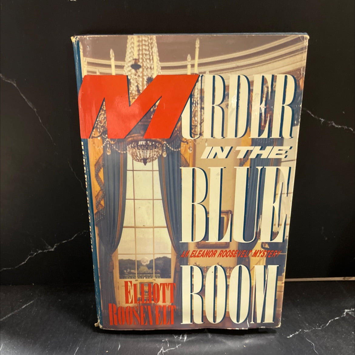 murder in the blue room book, by Elliott Roosevelt, 1990 Hardcover image 1
