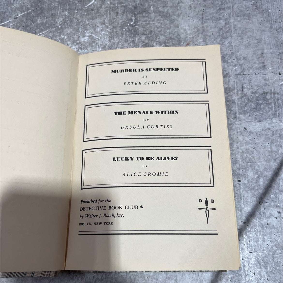 murder is suspected book, by Peter Alding, 1977 Hardcover image 2