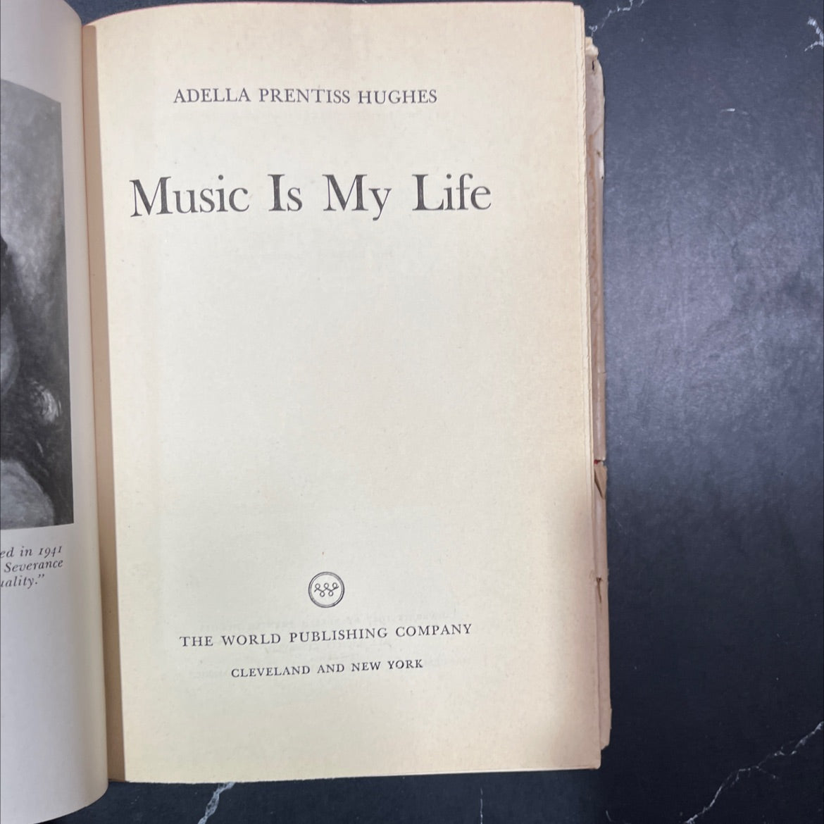 music is my life book, by adella prentiss hughes, 1947 Hardcover image 2
