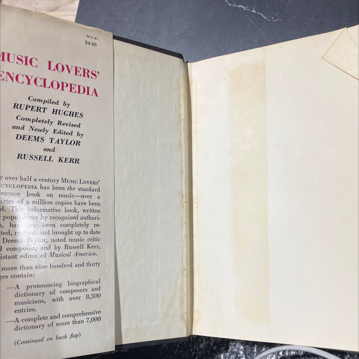 music lovers' encyclopedia book, by rupert hughes, 1954 Hardcover image 4