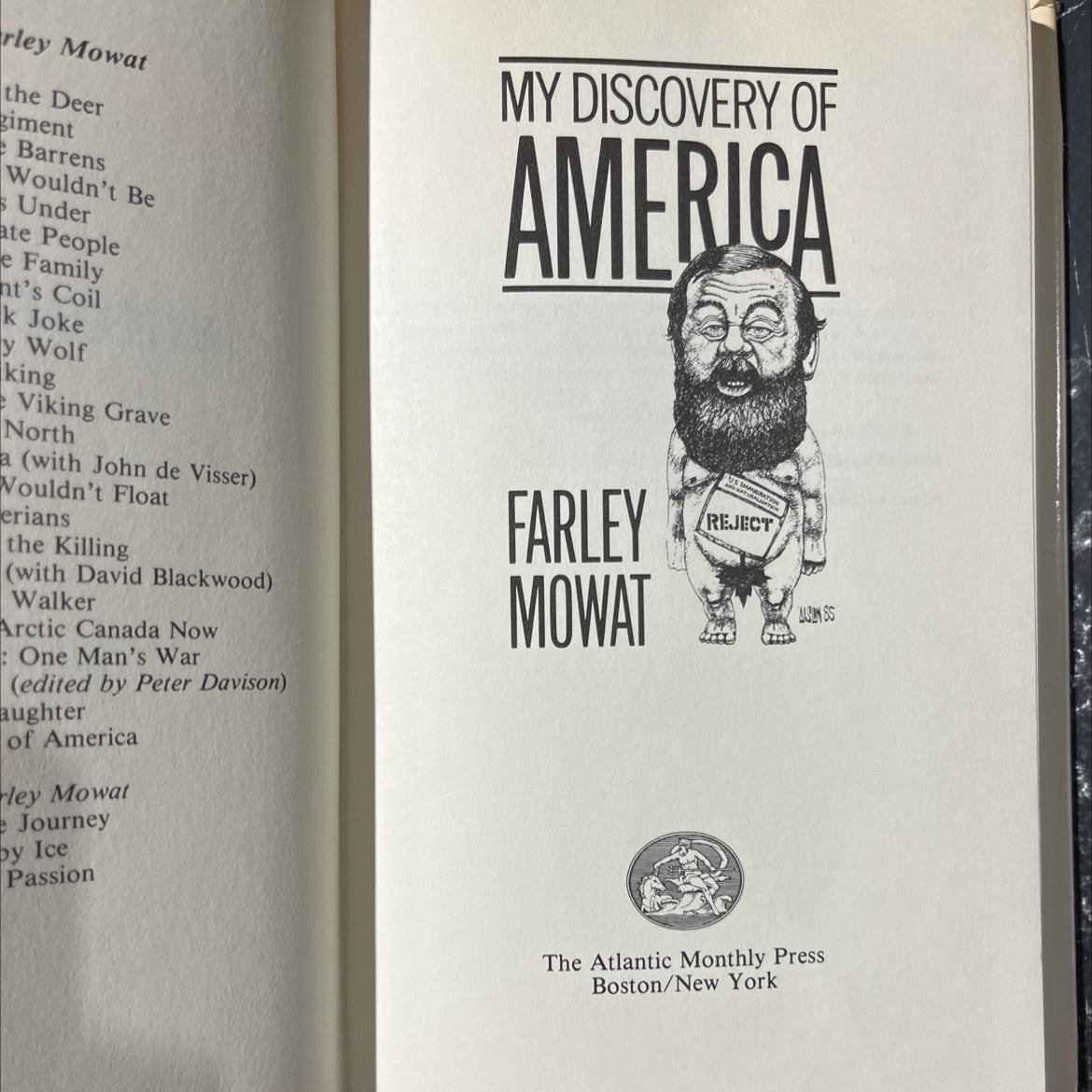 my discovery of america book, by farley mowat, 1985 Hardcover image 2