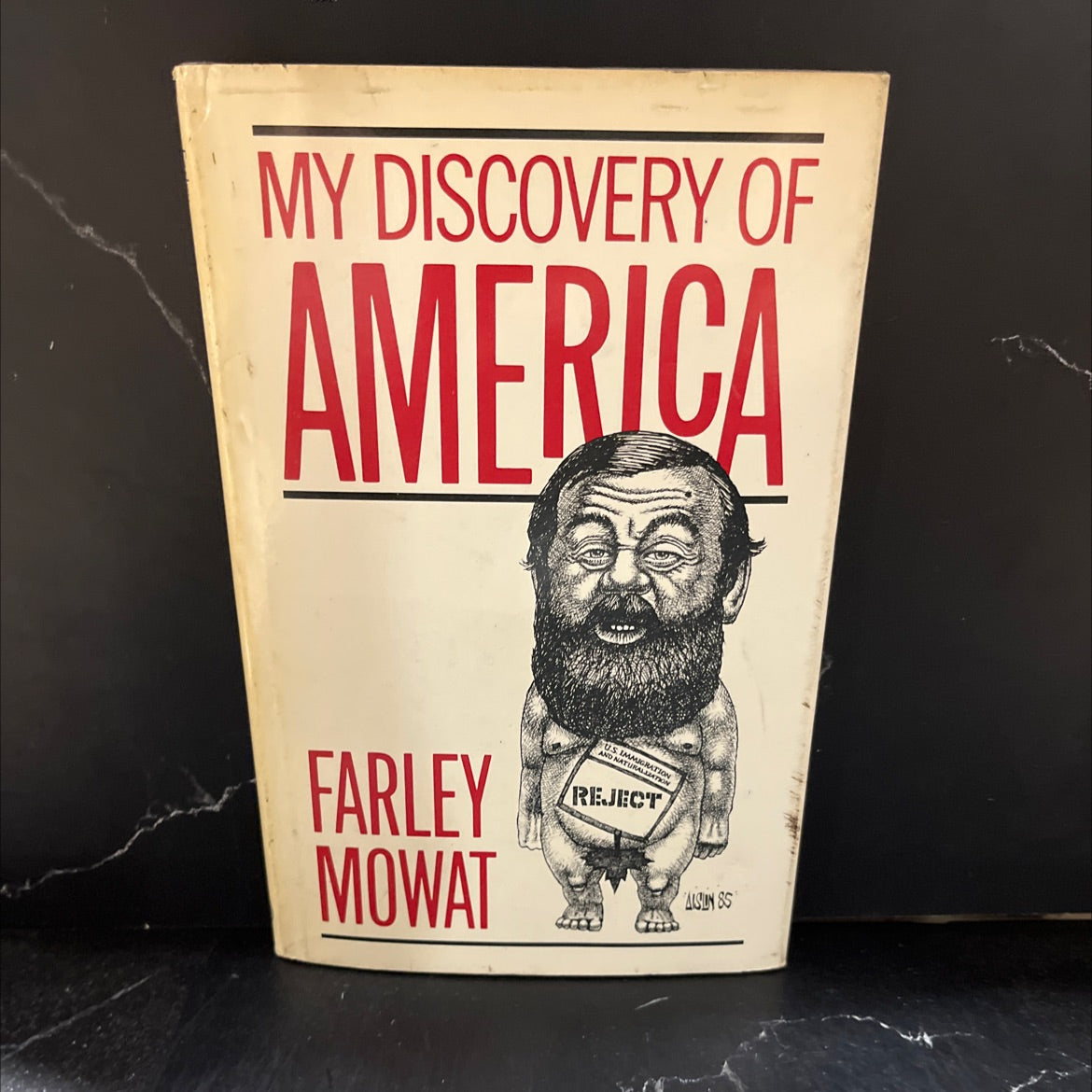 my discovery of america book, by farley mowat, 1985 Hardcover image 1