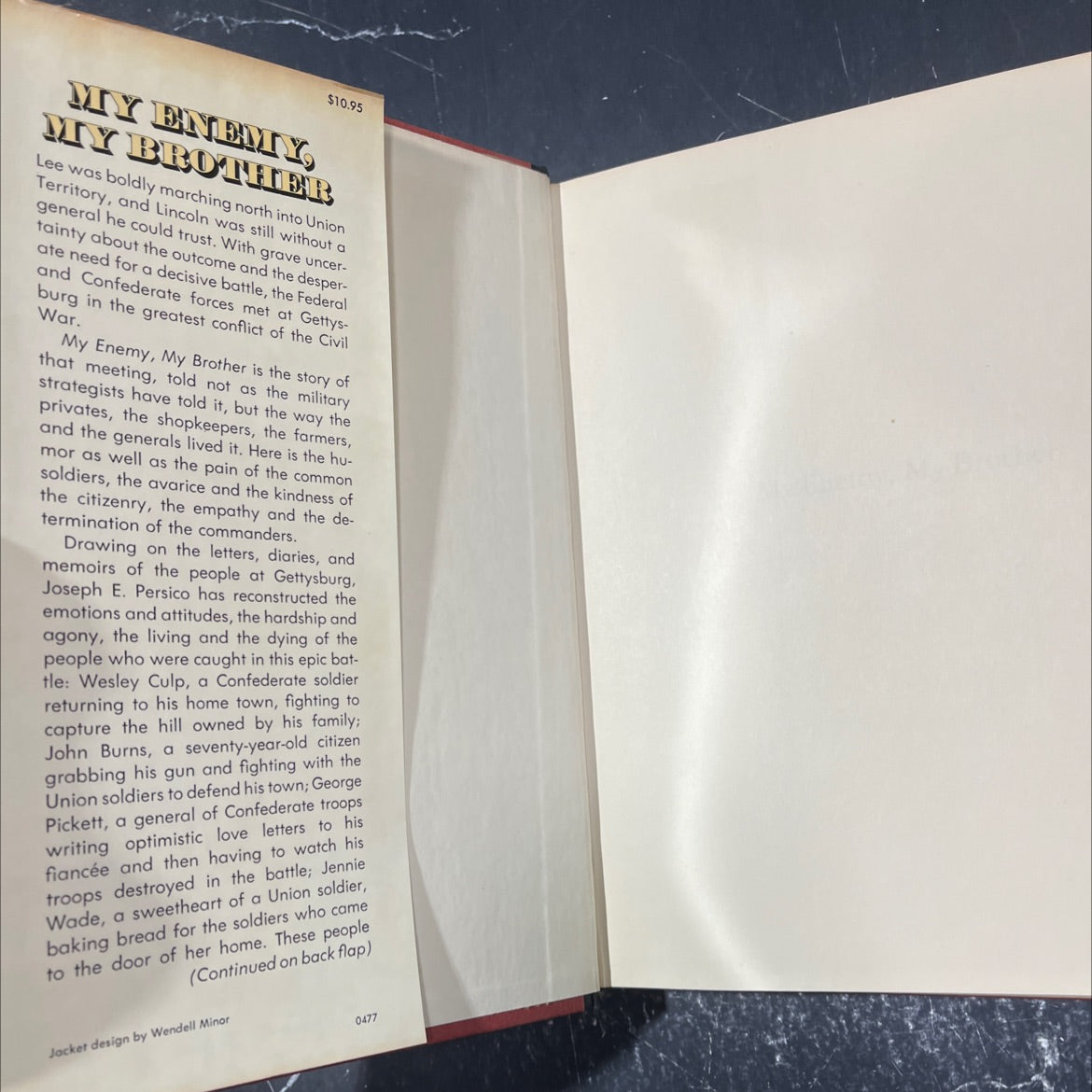 my enemy, my brother book, by Joseph E. Persico, 1977 Hardcover image 4