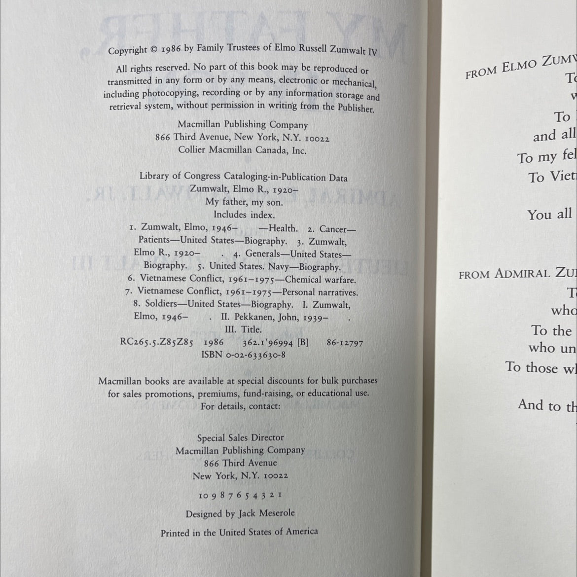 my father, my son admiral elmo zumwalt, jr. and lieutenant elmo zumwalt iii book, by elmo r. zumwalt, jr. and elmo image 3