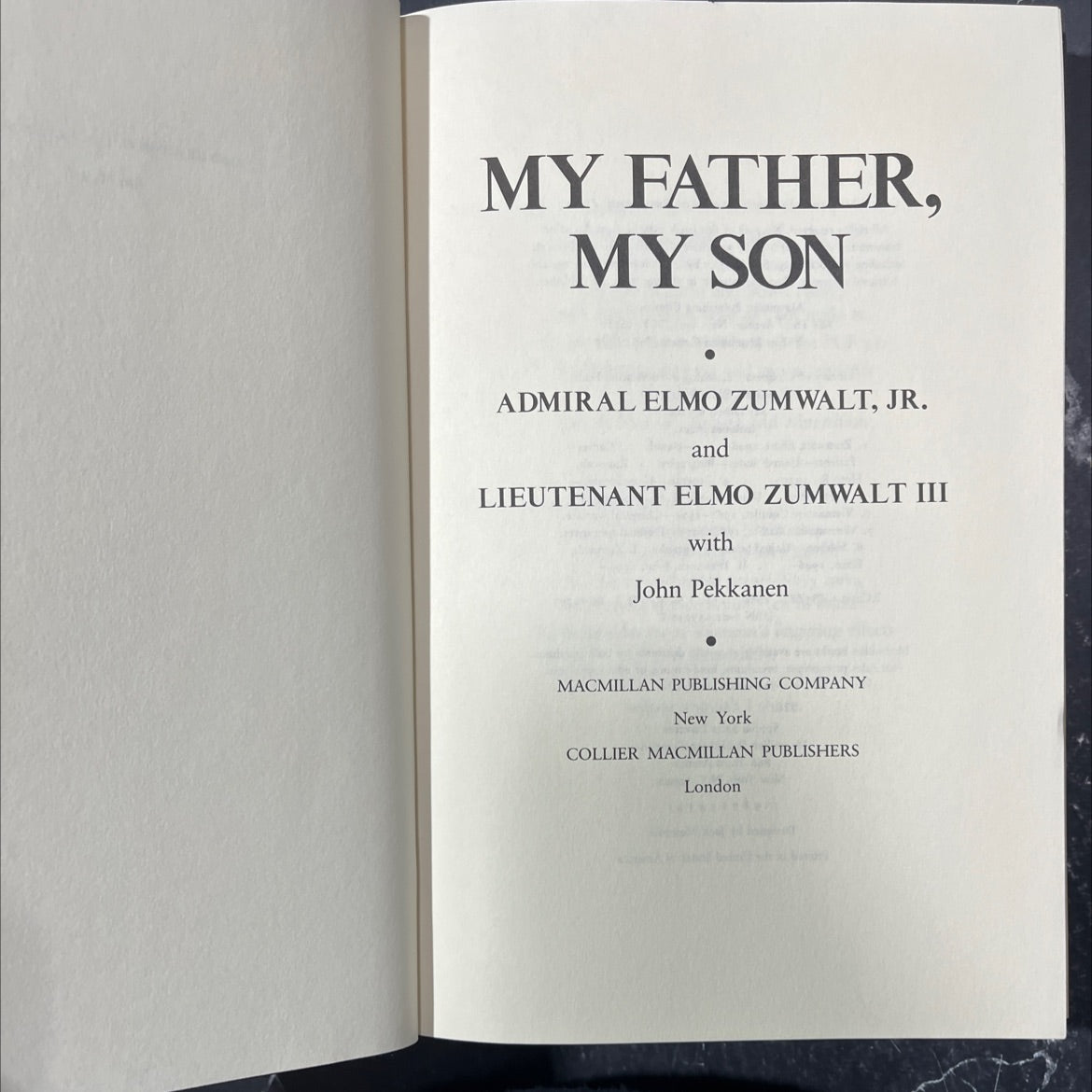 my father, my son admiral elmo zumwalt, jr. and lieutenant elmo zumwalt iii book, by elmo r. zumwalt, jr. and elmo image 2