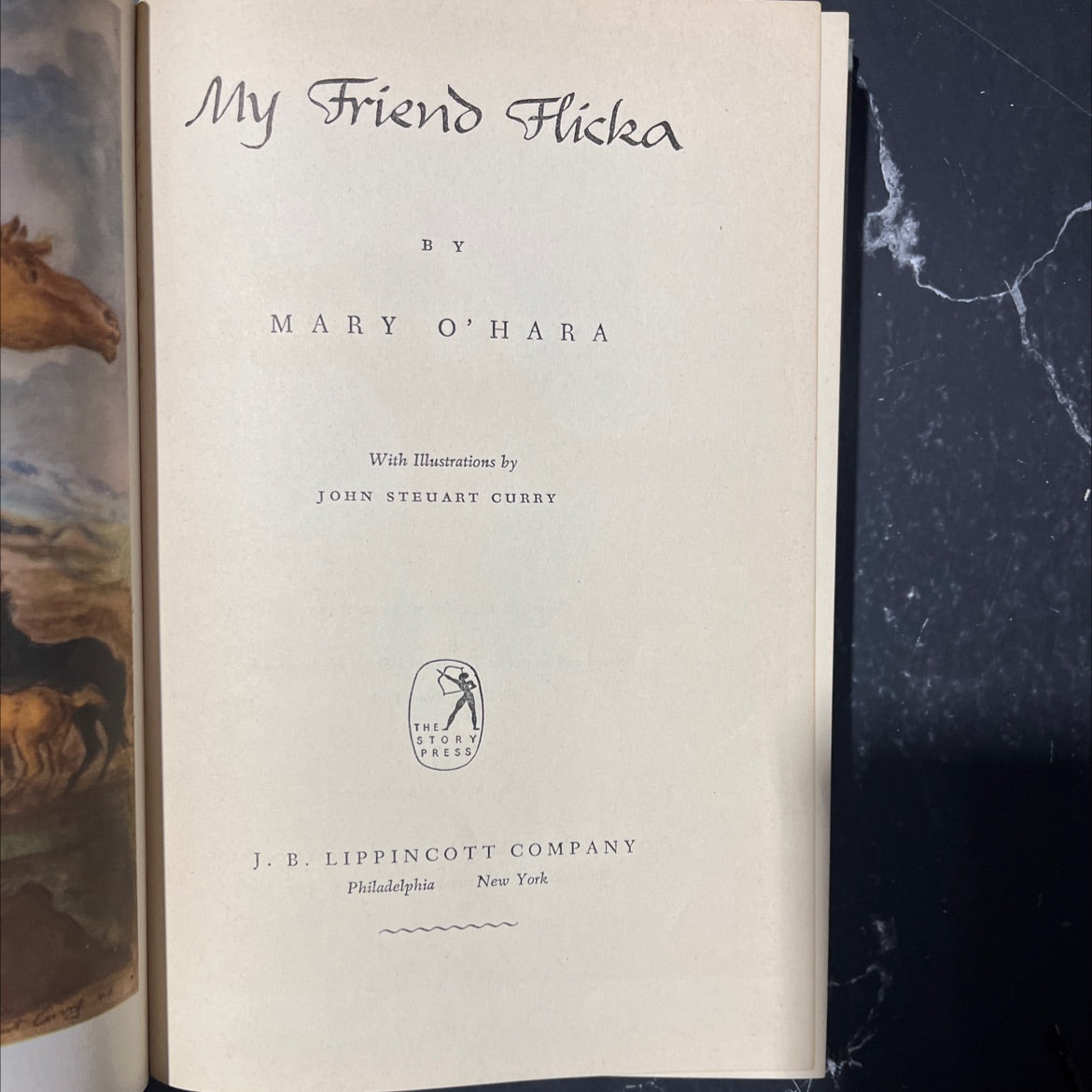my friend flicka book, by mary o'hara, 1941 Hardcover image 2