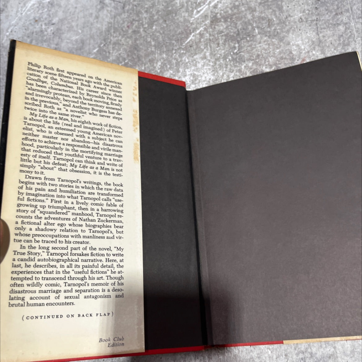 my life as a man book, by philip roth, 1974 Hardcover image 4