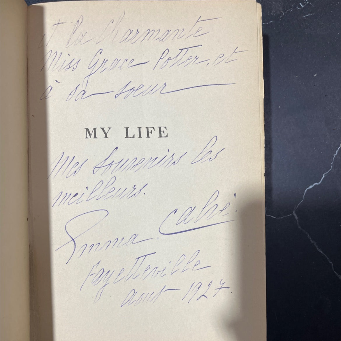 SIGNED my life book, by emma calvé, 1922 Hardcover, First Edition, Rare, Antique image 4