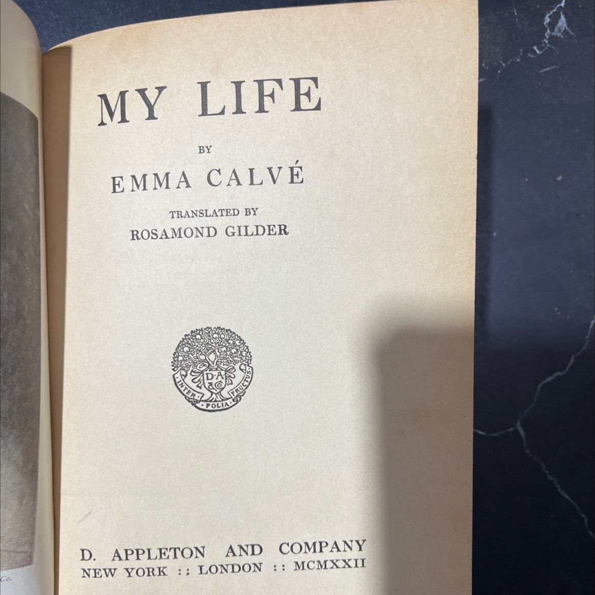 SIGNED my life book, by emma calvé, 1922 Hardcover, First Edition, Rare, Antique image 2