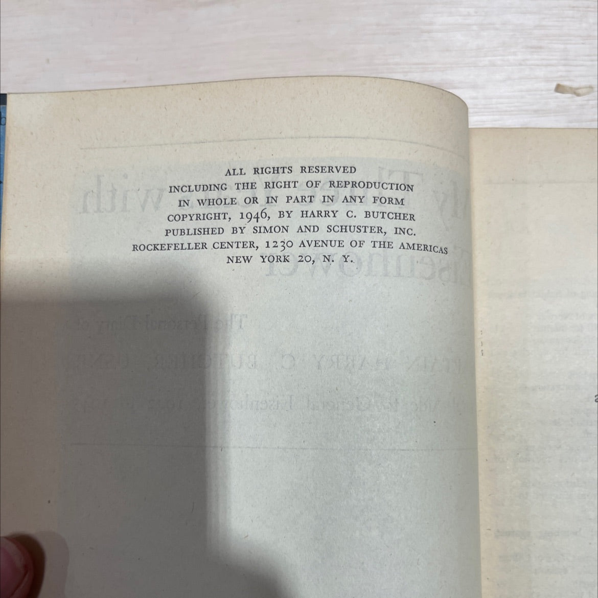 my three years with eisenhower the personal diary of captain harry c. butcher usnr naval aide to general eisenhower image 3