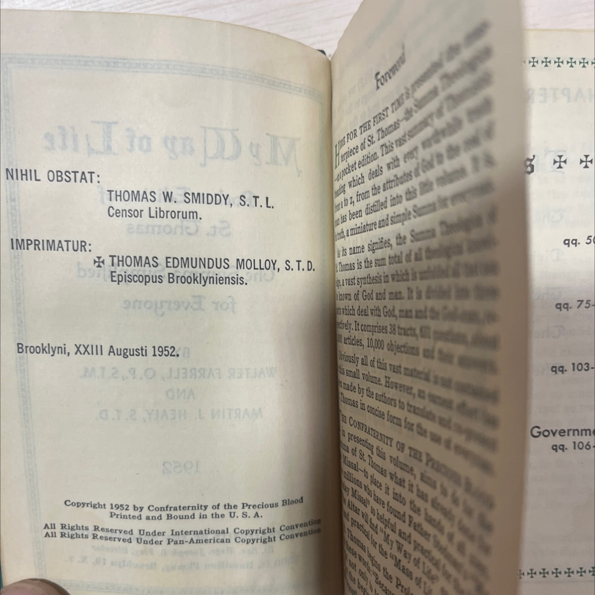 my way of life g.t. pocket edition of st. thomas the summa simplified for everyone book, by walter farrell, o. p., image 3