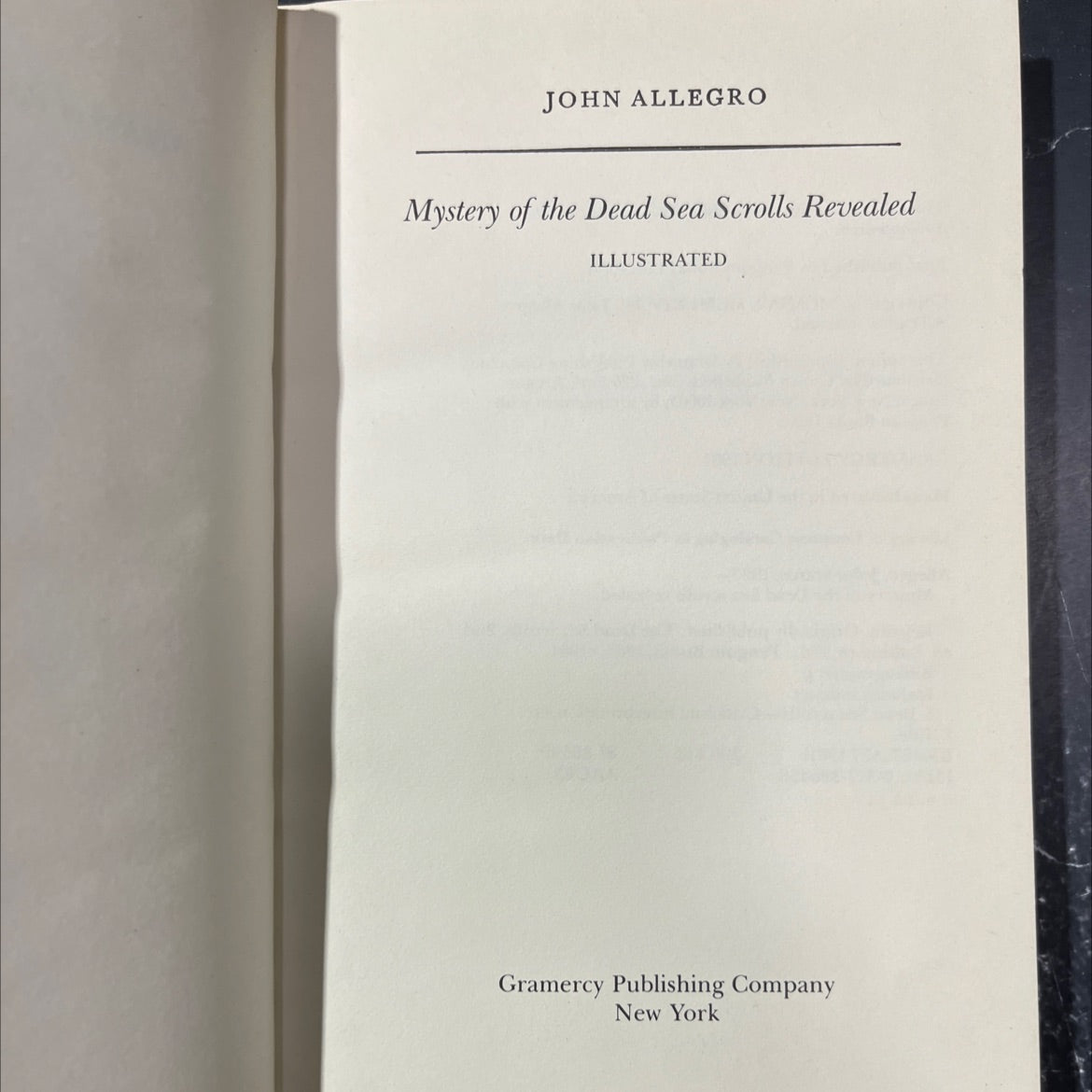 mystery of the dead sea scrolls revealed book, by john allegro, 1981 Hardcover image 2
