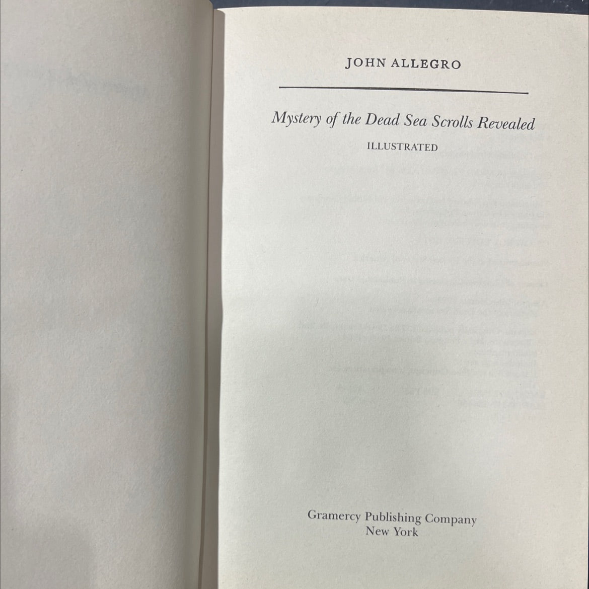 mystery of the dead sea scrolls revealed book, by john allegro, 1981 Hardcover image 2