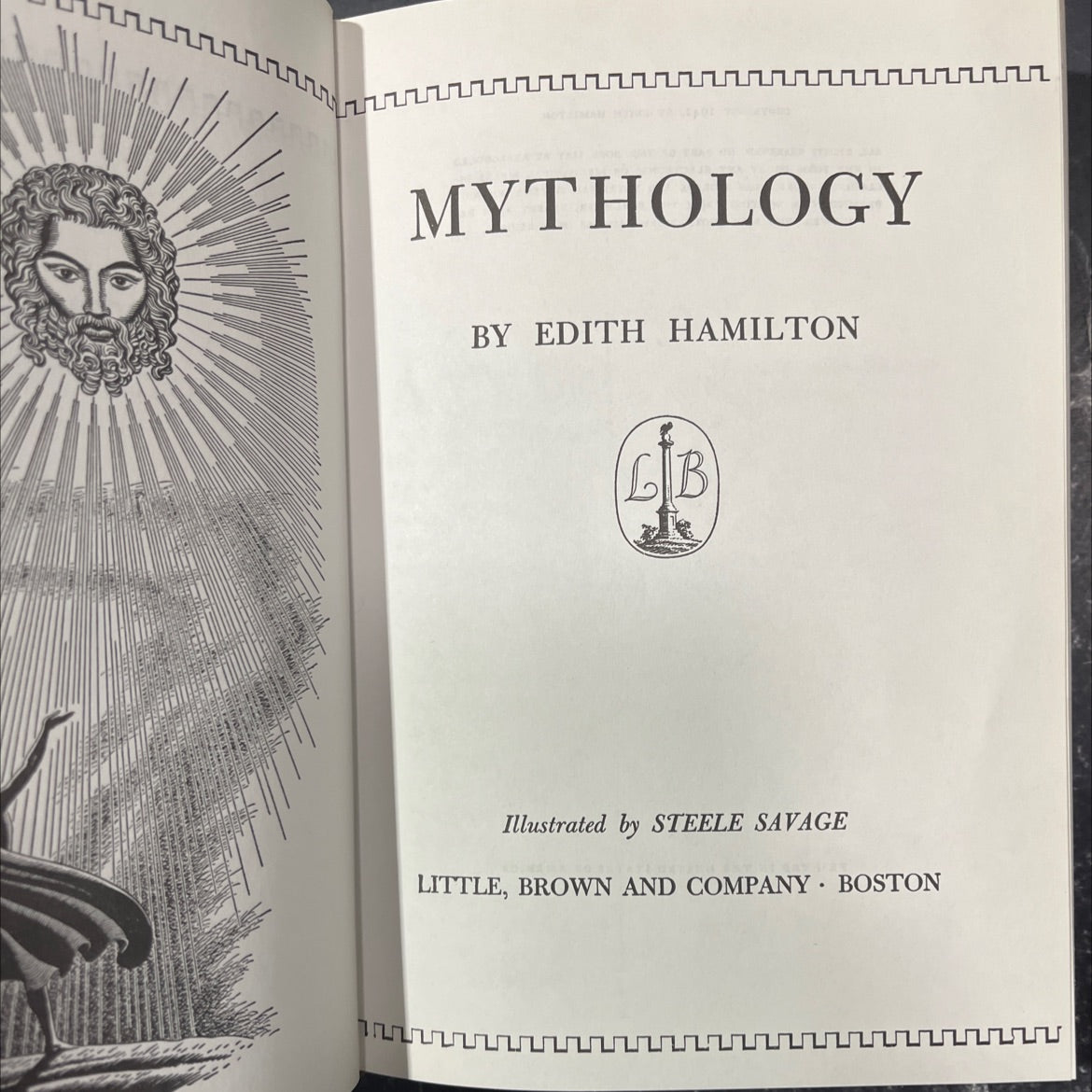 mythology book, by edith hamilton, 1942 Hardcover image 2