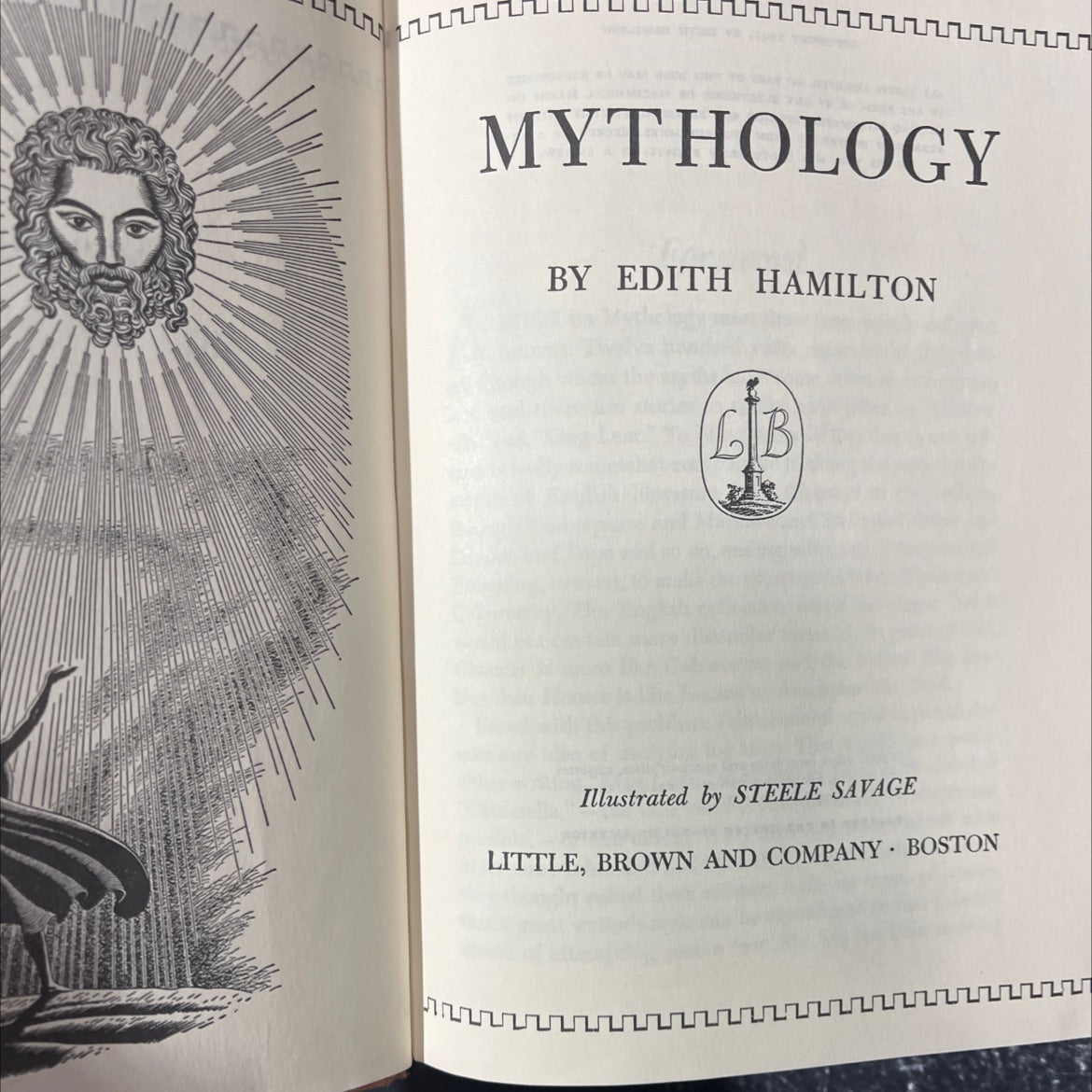 mythology book, by edith hamilton, 1942 Hardcover image 2