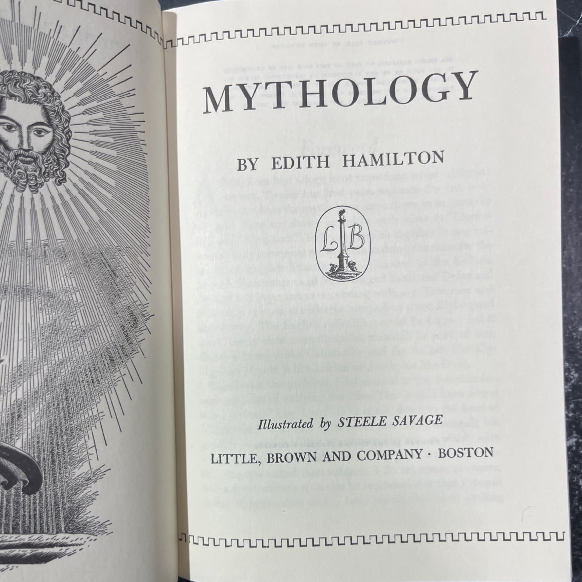 mythology book, by edith hamilton, 1942 Hardcover image 2