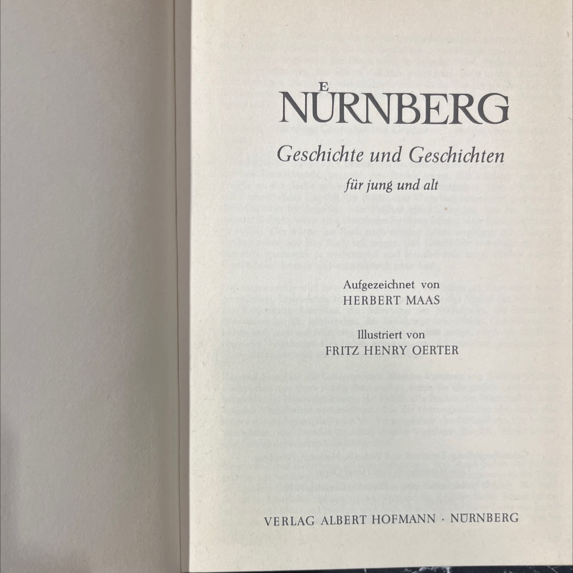 nürnberg history and stories for young and old book, by herbert maas, 1979 Hardcover image 2