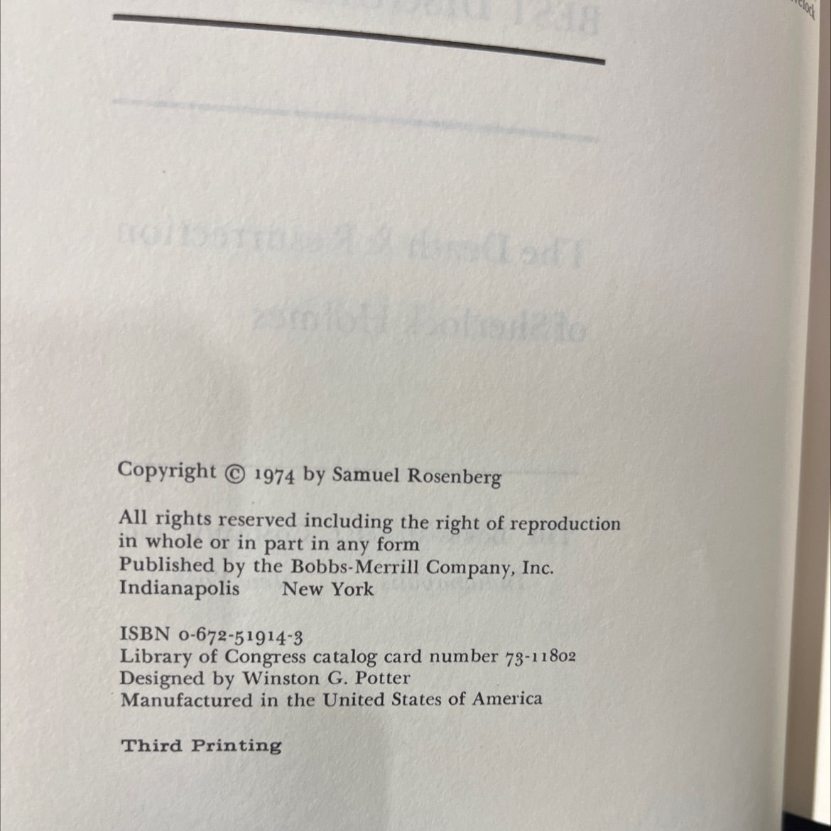 naked is the best disguise the death & resurrection of sherlock holmes book, by samuel rosenberg, 1974 Hardcover image 3